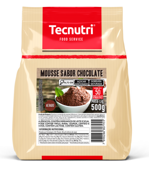 PO P/ MOUSSE CHOCOLATE 500G TECNUTRE / SUSTENTARE